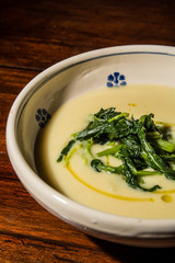 Broad beans and turnips