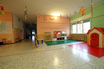 hall of a school for children with no children