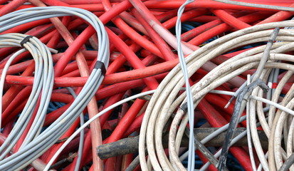 abandoned high-voltage electric cables and other power cords