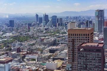 Papier Peint photo Photo aérienne Aerial view of Mexico cityscape