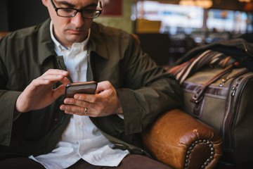 Man using mobile
