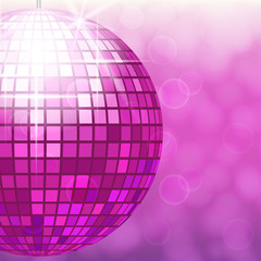 Disco ball isolated on gradient background