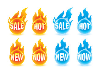 Fire buttons with text