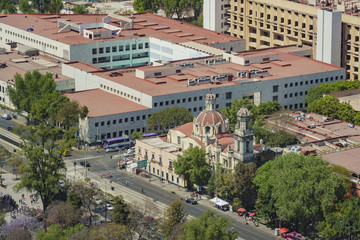 Fototapeta na wymiar Aerial view of Mexico cityscape