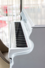 White piano with black keys