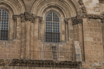 Immovable Ladder on the Church of the Holy Sepulchre