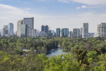 Cityscape view from the Chapultepec Castle