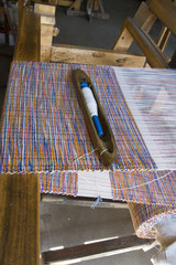 Vintage wooden textile loom