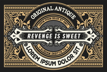 Retro frame with logo