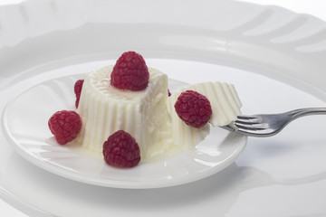 Frambuesas con queso light 