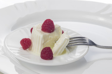 Frambuesas con queso light 