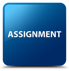 Assignment blue square button
