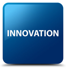 Innovation blue square button
