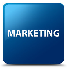 Marketing blue square button