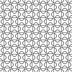 Fototapeta premium Seamless intersecting geometric overlapping circle elipse pattern background