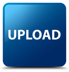 Upload blue square button