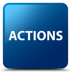 Actions blue square button