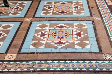 Vintage Ancient Tile Floor