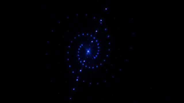 Abstract Blue Light Pattern Projection