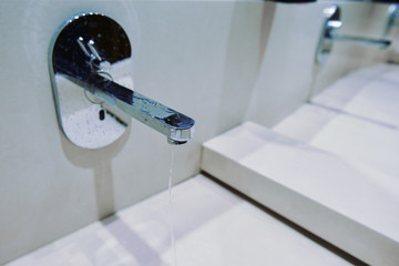 Sink in a public toilet