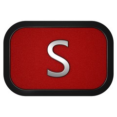 Size icon "S". Graphic illustration isolated on white background. 3D rendering