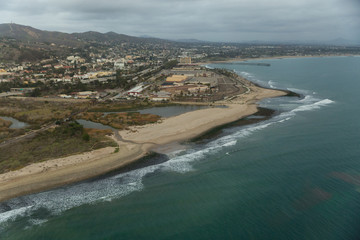 Aerial helicopter shot of Ventura