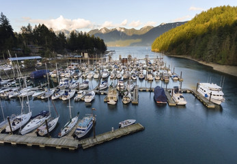 Sailing Harbor with Mountains © Jason