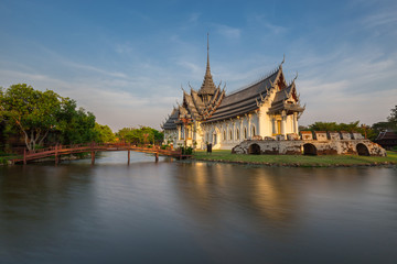 Fototapeta na wymiar Sanphet Prasat Throne Hall, Ancient City, Bangkok, Thailand