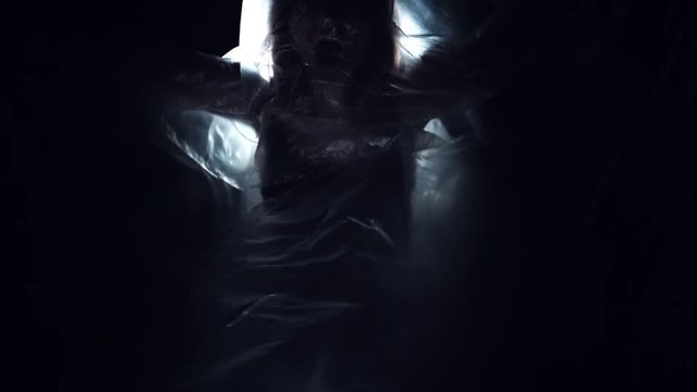 4K Horror Shot Of Ghost Scary Silhouette