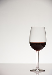 Elegant red wine glass