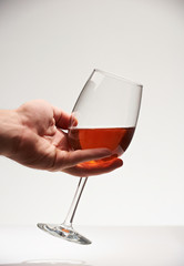 Red wine in glass beverage