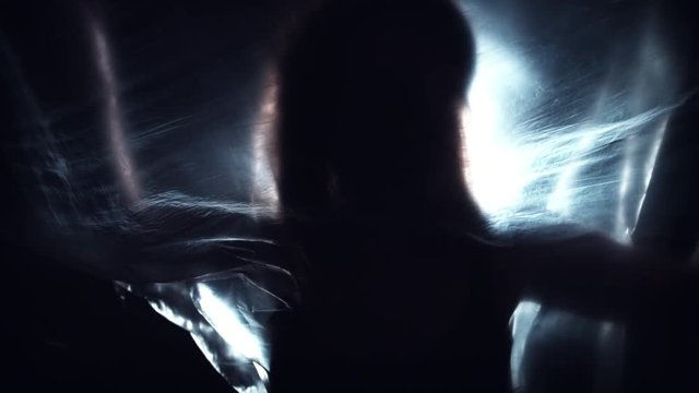 4K Horror Shot Of Ghost Scary Silhouette