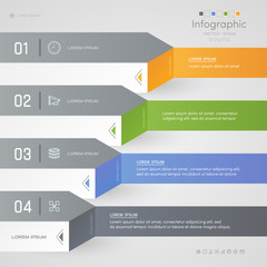 Infographics design template with icons, process diagram, vector eps10 illustration