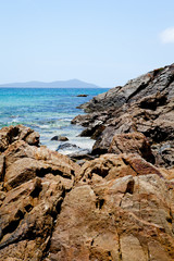 beach water and rocks at Sawtell, New South Wales, Australia
