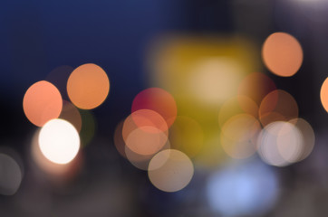 Light bokeh nightlife of market festival