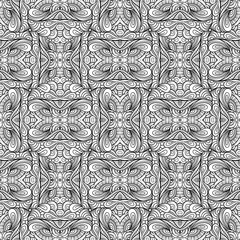 Fantasy decorative ornamental seamless pattern