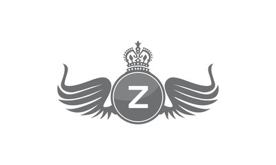 Wing Crown Logo Initial Z