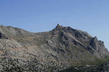Puig Major, highest peak in the spanish balearic island of Mallorca