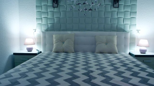 modern bedroom in a house with a beautiful design