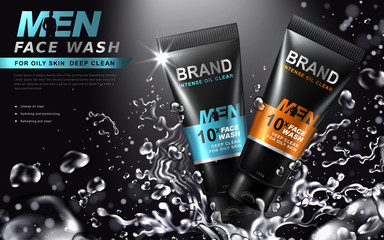 face wash for men ad