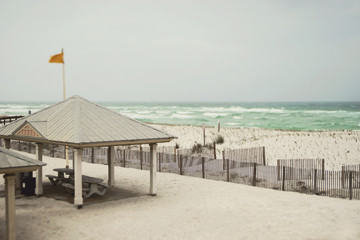Beautiful rainy day at Florida Beach