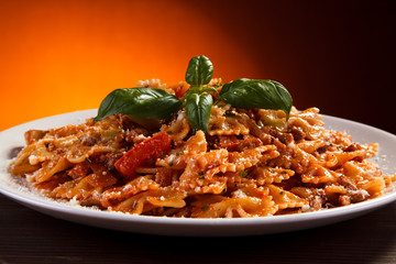 Pasta with tomato sauce