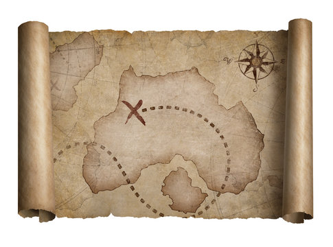Fototapeta pirates map
