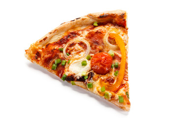 Pizza with cheese and mushrooms