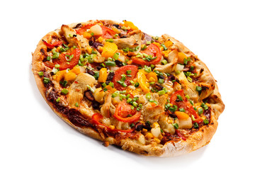 Pizza with grilled chicken