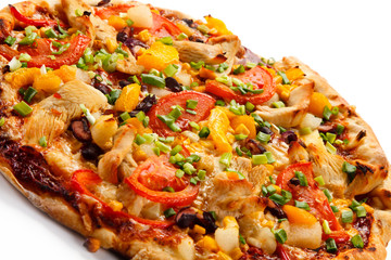 Pizza with grilled chicken