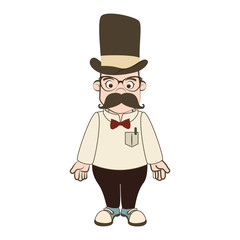 gentleman character hipster style