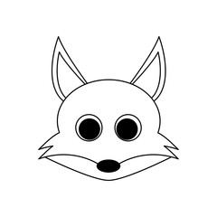 fox animal cartoon icon over white background. vector illustration