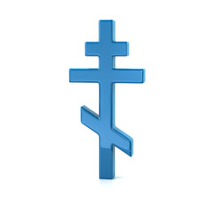 Blue Orthodox cross
