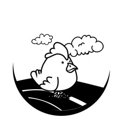 chicken farm isolated icon